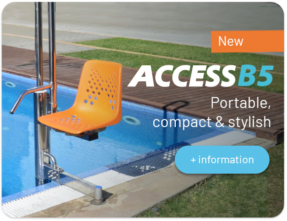 Menu elevador piscina acces b1, portátil y robusto